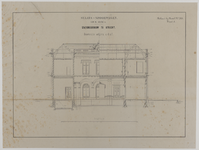 214860 Doorsneden van het stationsgebouw van de Staatsspoorwegen te Utrecht.